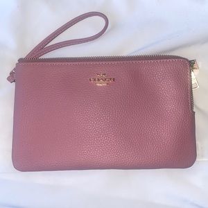 Coach pink leather wallet